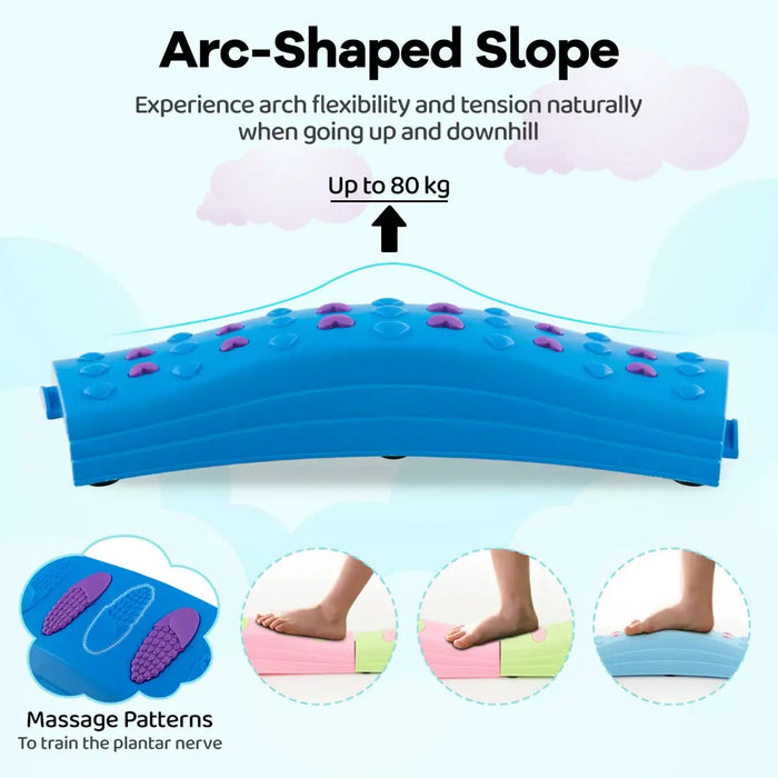 Toddler Balance Tactile Board Set – Multicolour | 20-Piece Obstacle Course COSTWAY - Little and Giant Explorers Costway