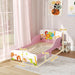 Cute Animal-Themed Toddler Bed with Safety Rails (77 x 143cm) - Little and Giant Explorers AIYAPLAY