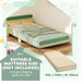 Toddler Bed with Safety Rail in Green (90 x 190cm) - Little and Giant Explorers AIYAPLAY