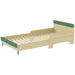 Toddler Bed with Safety Rail in Green (90 x 190cm) - Little and Giant Explorers AIYAPLAY