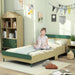 Toddler Bed with Safety Rail in Green (90 x 190cm) - Little and Giant Explorers AIYAPLAY