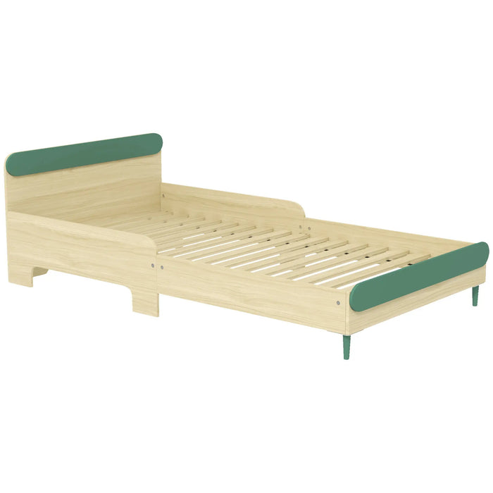 Toddler Bed with Safety Rail in Green (90 x 190cm) - Little and Giant Explorers AIYAPLAY