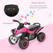Toddler Quad Bike Ride-On - Pink | Foot-to-Floor Vehicle and Balance Training HOMCOM - Little and Giant Explorers HOMCOM