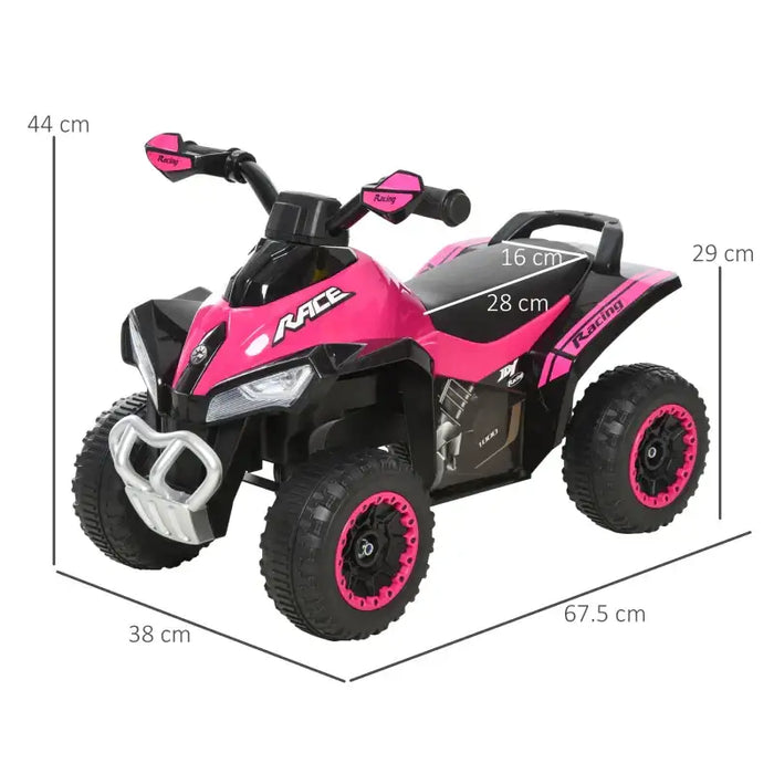 Toddler Quad Bike Ride-On - Pink | Foot-to-Floor Vehicle and Balance Training HOMCOM - Little and Giant Explorers HOMCOM