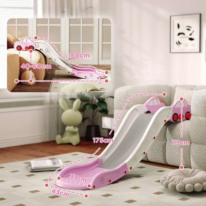 Kids Slide for Bed Pink | Compact Storage Indoor Adventure - Little and Giant Explorers AIYAPLAY