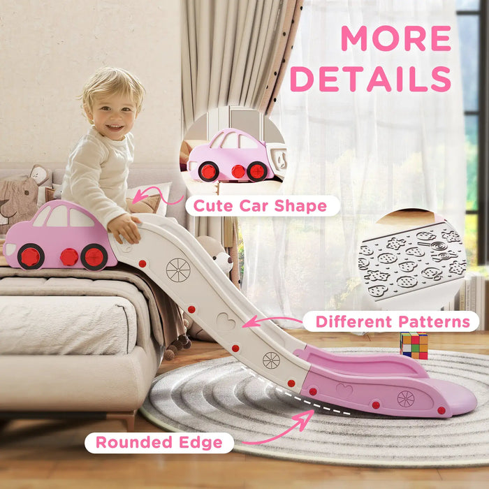 Kids Slide for Bed Pink | Compact Storage Indoor Adventure - Little and Giant Explorers AIYAPLAY