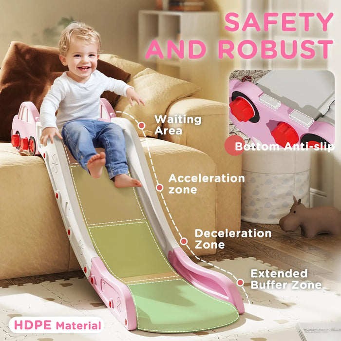 Kids Slide for Bed Pink | Compact Storage Indoor Adventure - Little and Giant Explorers AIYAPLAY