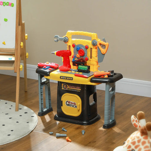 Toddler Tool Bench – 102-Piece Interactive Construction Set | Sound and Vibration Effects AIYAPLAY - Little and Giant Explorers AIYAPLAY