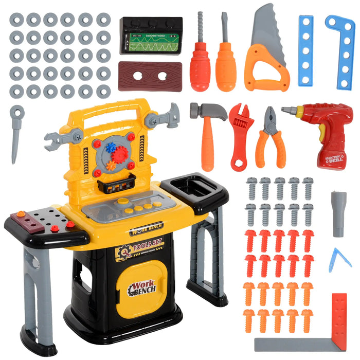 Toddler Tool Bench – 102-Piece Interactive Construction Set | Sound and Vibration Effects AIYAPLAY - Little and Giant Explorers AIYAPLAY