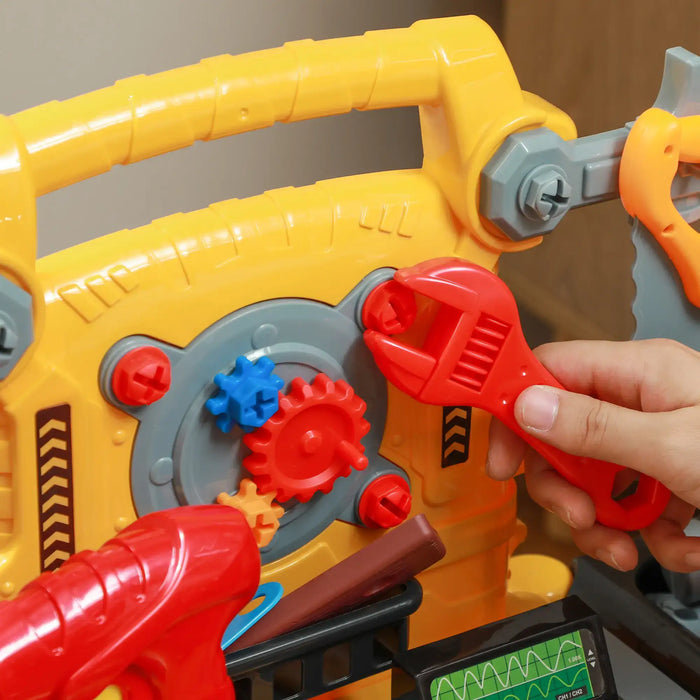 Toddler Tool Bench – 102-Piece Interactive Construction Set | Sound and Vibration Effects AIYAPLAY - Little and Giant Explorers AIYAPLAY