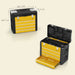 Toolbox with Drawers – Yellow | Large Metal Tool Chest - Top Tray and Mini Parts Boxes HOMCOM - Little and Giant Explorers HOMCOM