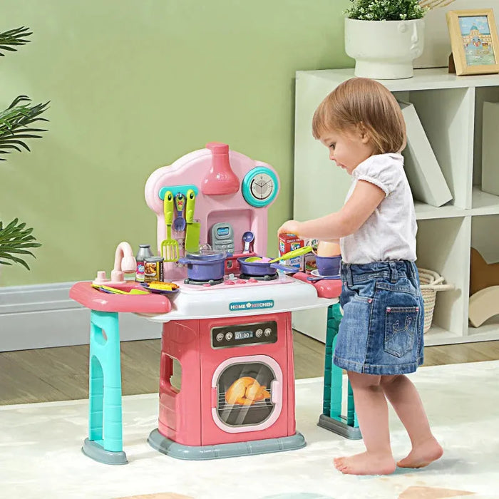 Toy Kitchen with Rotating Side Tables - Little and Giant Explorers AIYAPLAY