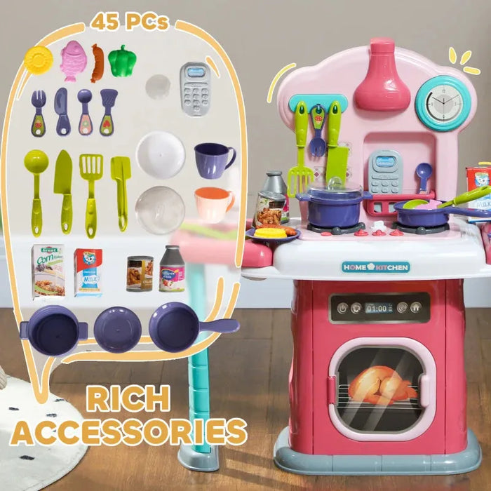 Toy Kitchen with Rotating Side Tables - Little and Giant Explorers AIYAPLAY