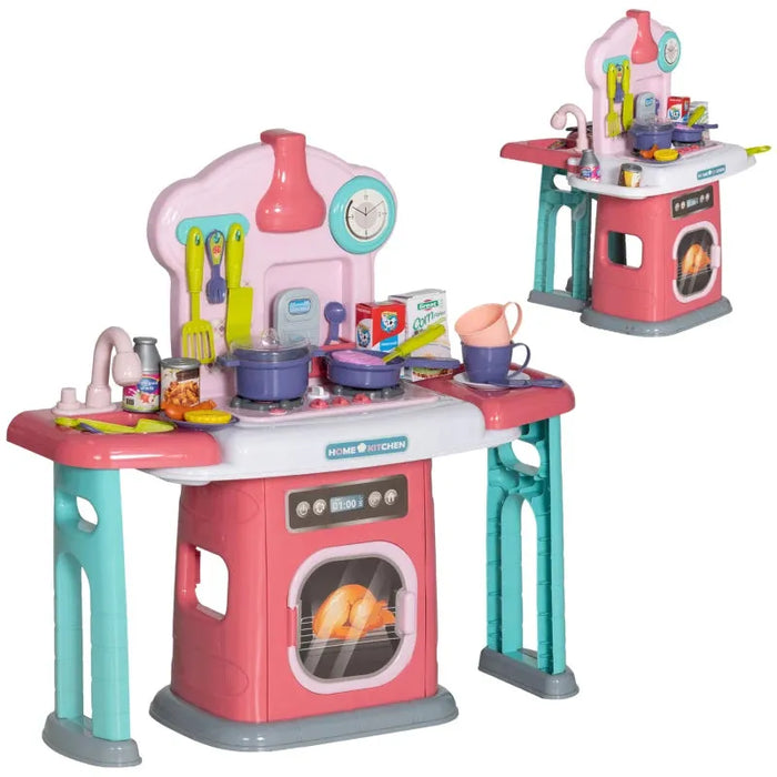 Toy Kitchen with Rotating Side Tables - Little and Giant Explorers AIYAPLAY