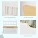White toy storage box bench with pinewood backrest, smooth edges, and safe MDF material