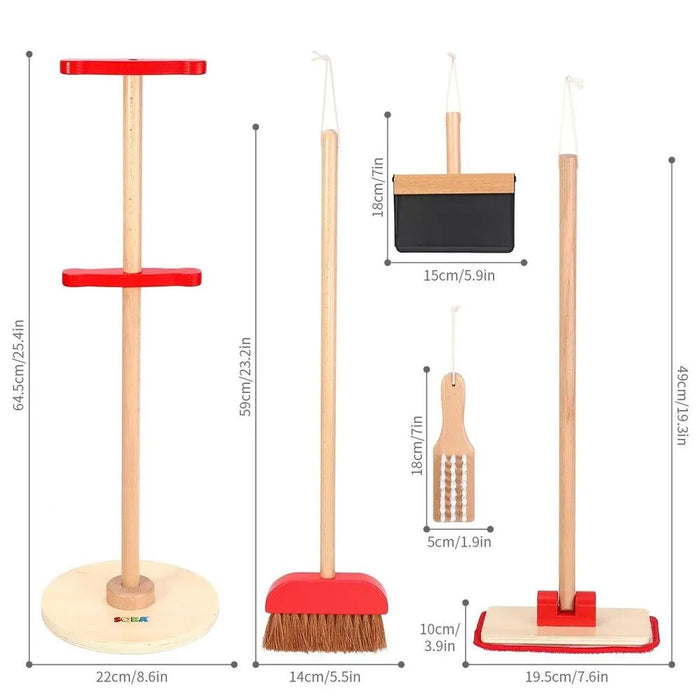 Toy Wooden Cleaning Kit - Little and Giant Explorers Lelin