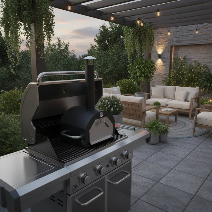 Outdoor Pizza Oven with Pizza Stone - Little and Giant Explorers vidaXL