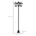 Traditional Victorian Style 3-Way Head Garden Solar Post Lamp 1.8m - Little and Giant Explorers Outsunny