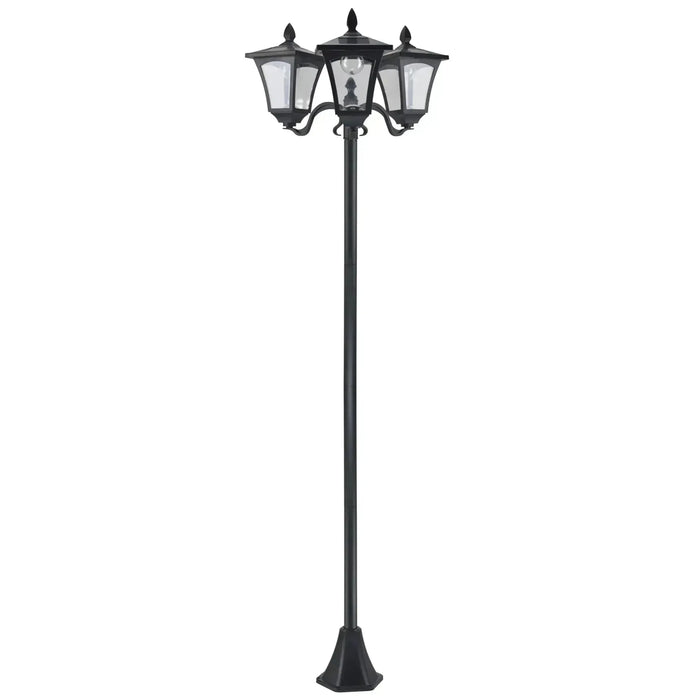 Traditional Victorian Style 3-Way Head Garden Solar Post Lamp 1.8m - Little and Giant Explorers Outsunny