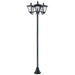 Traditional Victorian Style 3-Way Head Garden Solar Post Lamp 1.8m - Little and Giant Explorers Outsunny