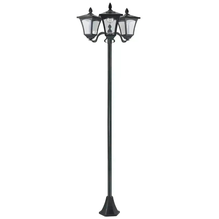 Traditional Victorian Style 3-Way Head Garden Solar Post Lamp 1.8m - Little and Giant Explorers Outsunny