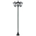 Traditional Victorian Style 3-Way Head Garden Solar Post Lamp 1.8m - Little and Giant Explorers Outsunny