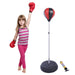 Training Boxing Punch Ball Set with Gloves and Air Pump | 125-145H x Φ43cm - Little and Giant Explorers HOMCOM