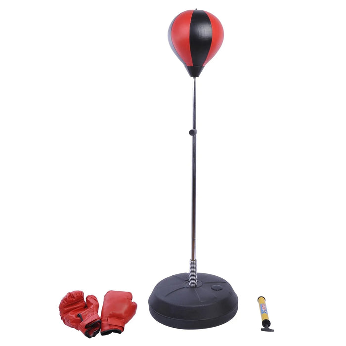 Training Boxing Punch Ball Set with Gloves and Air Pump | 125-145H x Φ43cm - Little and Giant Explorers HOMCOM