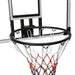 Transparent polycarbonate wall-mounted basketball backboard with steel rim and tricolor net