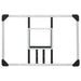 Transparent wall-mounted polycarbonate basketball backboard with steel frame and black corners