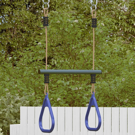 Trapeze Bar with Gym Rings for Kids - Little and Giant Explorers vidaXL