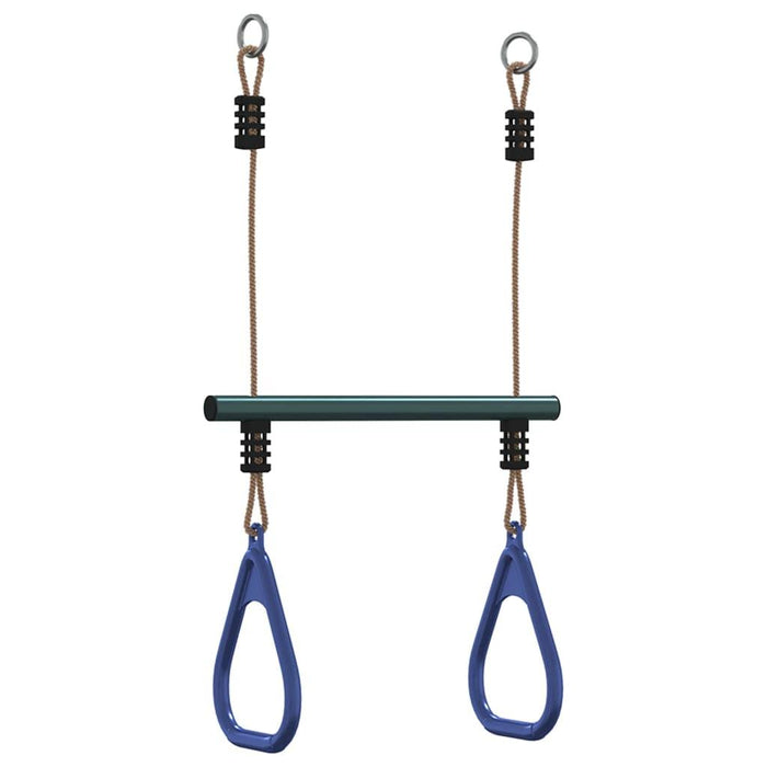 Trapeze Bar with Gym Rings for Kids - Little and Giant Explorers vidaXL