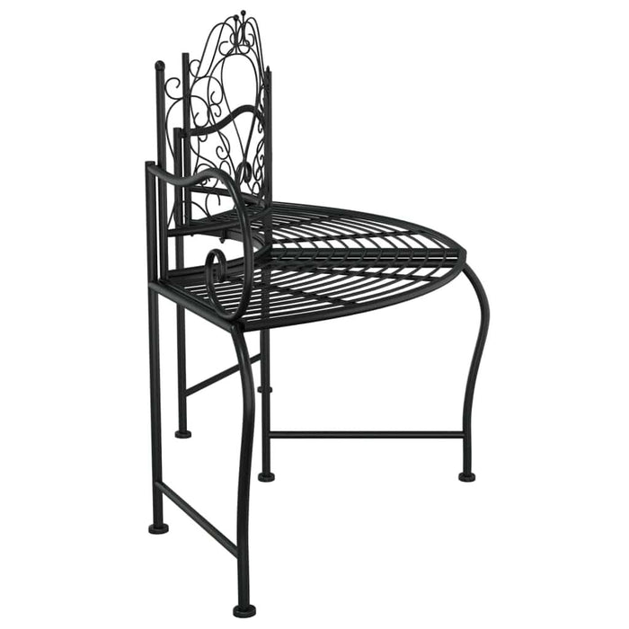 Tree Bench in Black and Steel - Little and Giant Explorers vidaXL