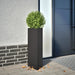 Triangular Steel Garden Planter in Black (30 x 26 x 75cm) - Little and Giant Explorers vidaXL