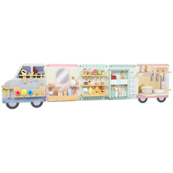 Truck-Themed Five-in-One Wall Busy Board | Montessori Activity Toy AIYAPLAY - Little and Giant Explorers AIYAPLAY