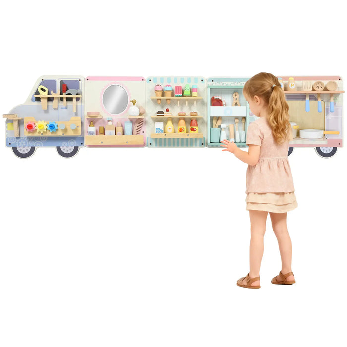Truck-Themed Five-in-One Wall Busy Board | Montessori Activity Toy AIYAPLAY - Little and Giant Explorers AIYAPLAY