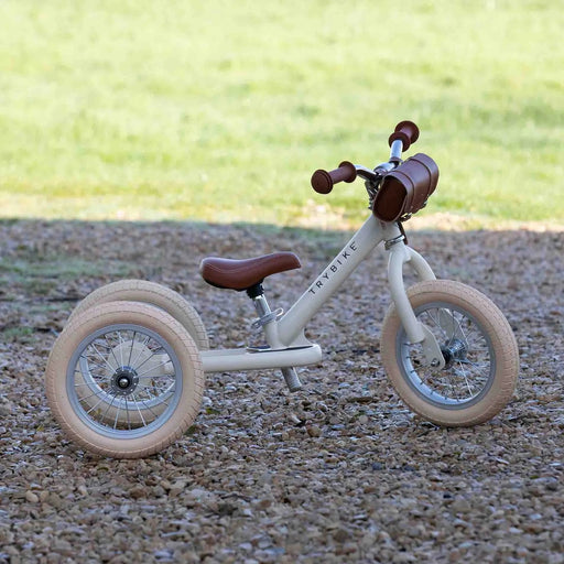 Convertible 2-in-1 Trike & Balance Bike in Vintage Cream - Matte - Little and Giant Explorers Trybike