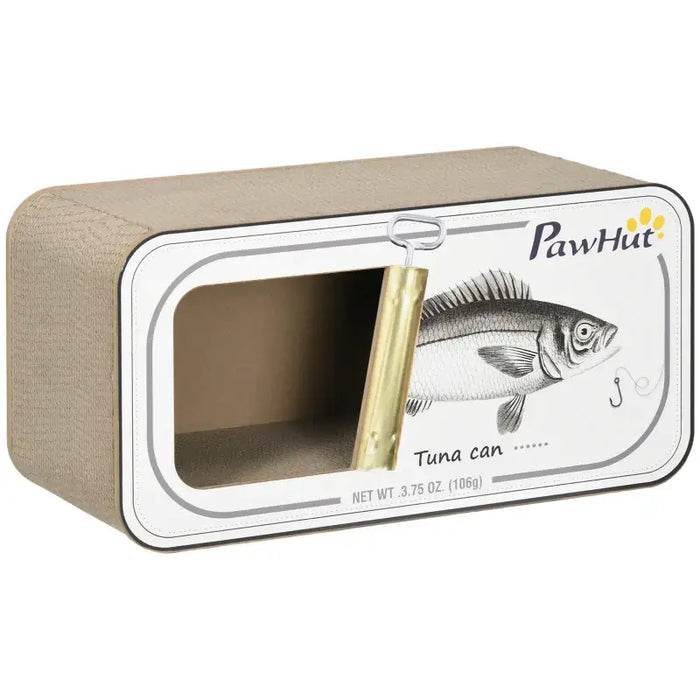 Tuna Can Cat Scratcher Bed with Catnip | 2-in-1 Scratcher and Lounger PAWHUT - Little and Giant Explorers PawHut