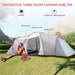 Tunnel Tent, with Two Bedrooms and Living Room and Vestibule (4 persons) - Little and Giant Explorers Outsunny