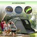 Tunnel Tent with Two Rooms and Windows (3-4 persons) - Little and Giant Explorers Outsunny