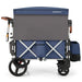 Blue and gray Costway wagon with a canopy on a white background