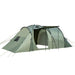 Two Bedroom Tunnel Tent with Rainfly and Carry Bag in Green (5 persons) - Little and Giant Explorers Outsunny