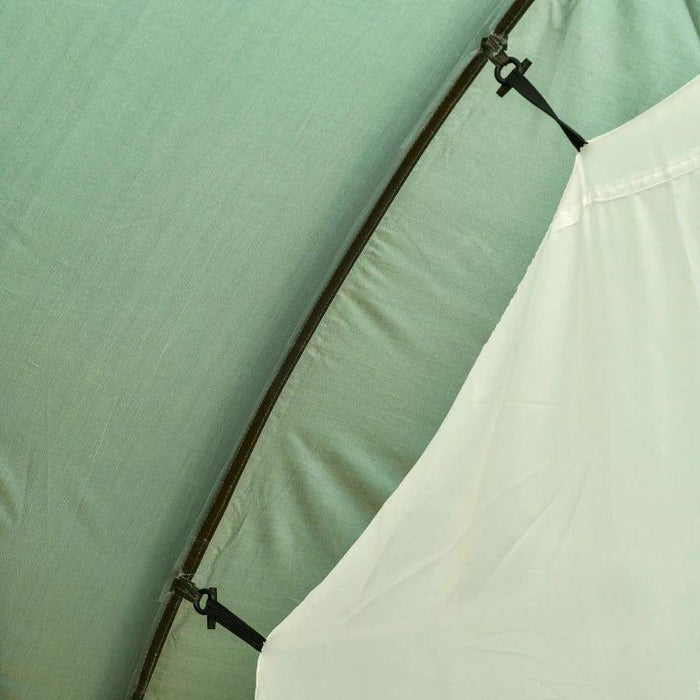 Two Bedroom Tunnel Tent with Rainfly and Carry Bag in Green (5 persons) - Little and Giant Explorers Outsunny