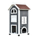 Outdoor Cat Condo Cave with 2 Floor Furniture - Little and Giant Explorers PawHut