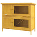 Two-Level Outdoor Rabbit Hutch – Yellow Fir Wood | Double-Tier Bunny House PAWHUT - Little and Giant Explorers PawHut