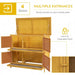 Two-Level Outdoor Rabbit Hutch – Yellow Fir Wood | Double-Tier Bunny House PAWHUT - Little and Giant Explorers PawHut