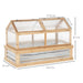 Raised Wooden Cold Frame Greenhouse - Little and Giant Explorers Outsunny