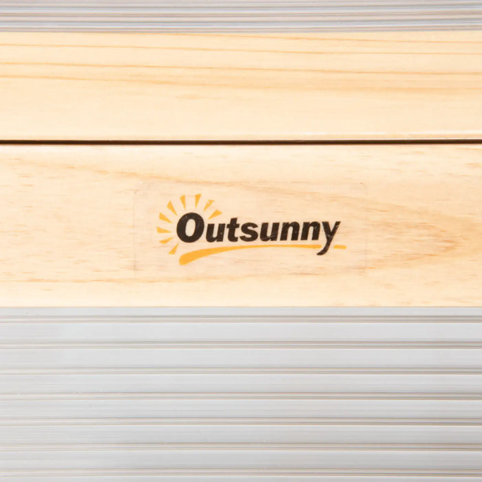 Raised Wooden Cold Frame Greenhouse - Little and Giant Explorers Outsunny