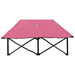 Two Person Camping Folding Sun Lounger in Pink - Little and Giant Explorers vidaXL