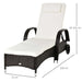 Two-Piece Lounger Set | Five-Position Backrest and Removable Headrest for Sun Relaxation - Little and Giant Explorers Outsunny
